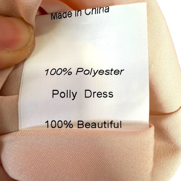 JessaKae Polly Dress Pink Floral Organza Puff Sleeve Size M - Picture 10 of 12